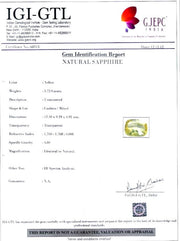 5.72/CT Natural Yellow Sapphire with Govt Lab Certificate-78810